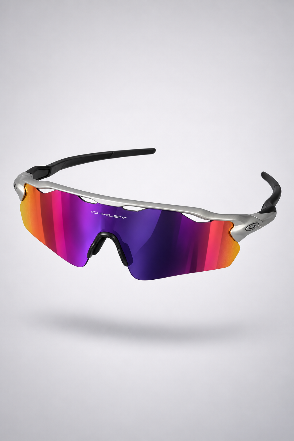 The full shape of Oakley Radar EV Trail Shield — Purple Iridium
