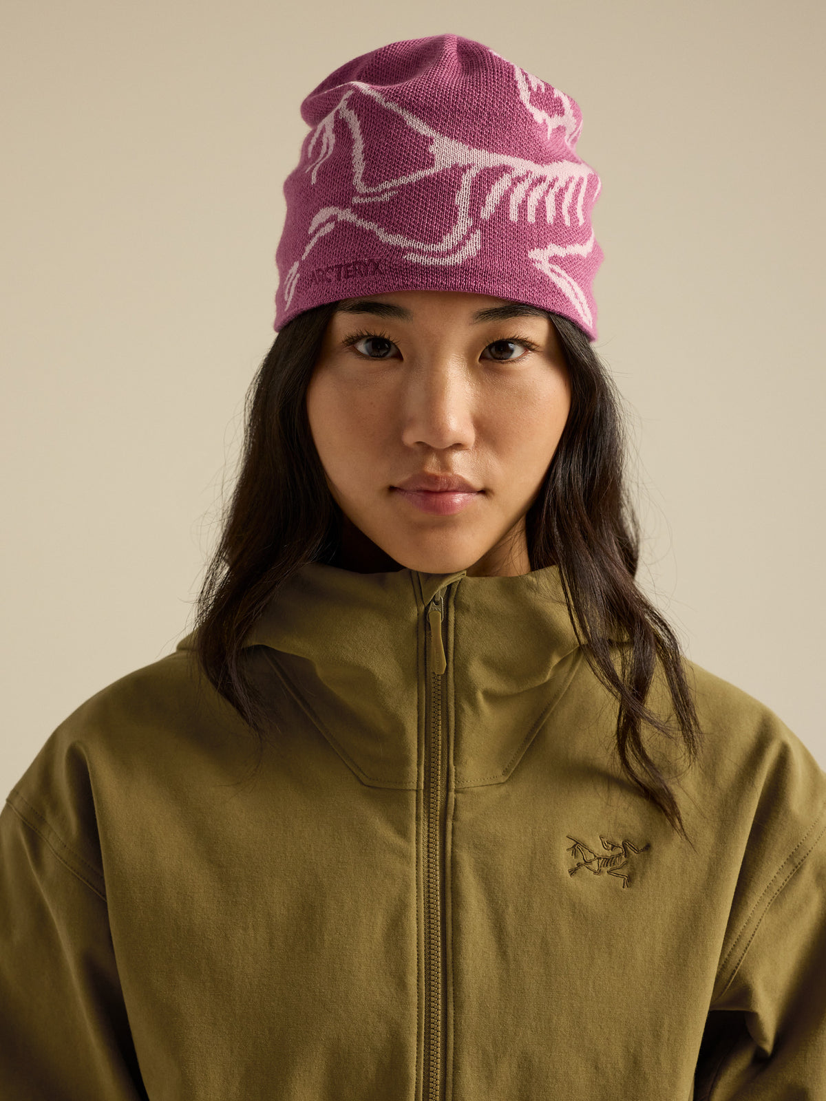 Bird Head Toque Lt Renegade / Rose Front View