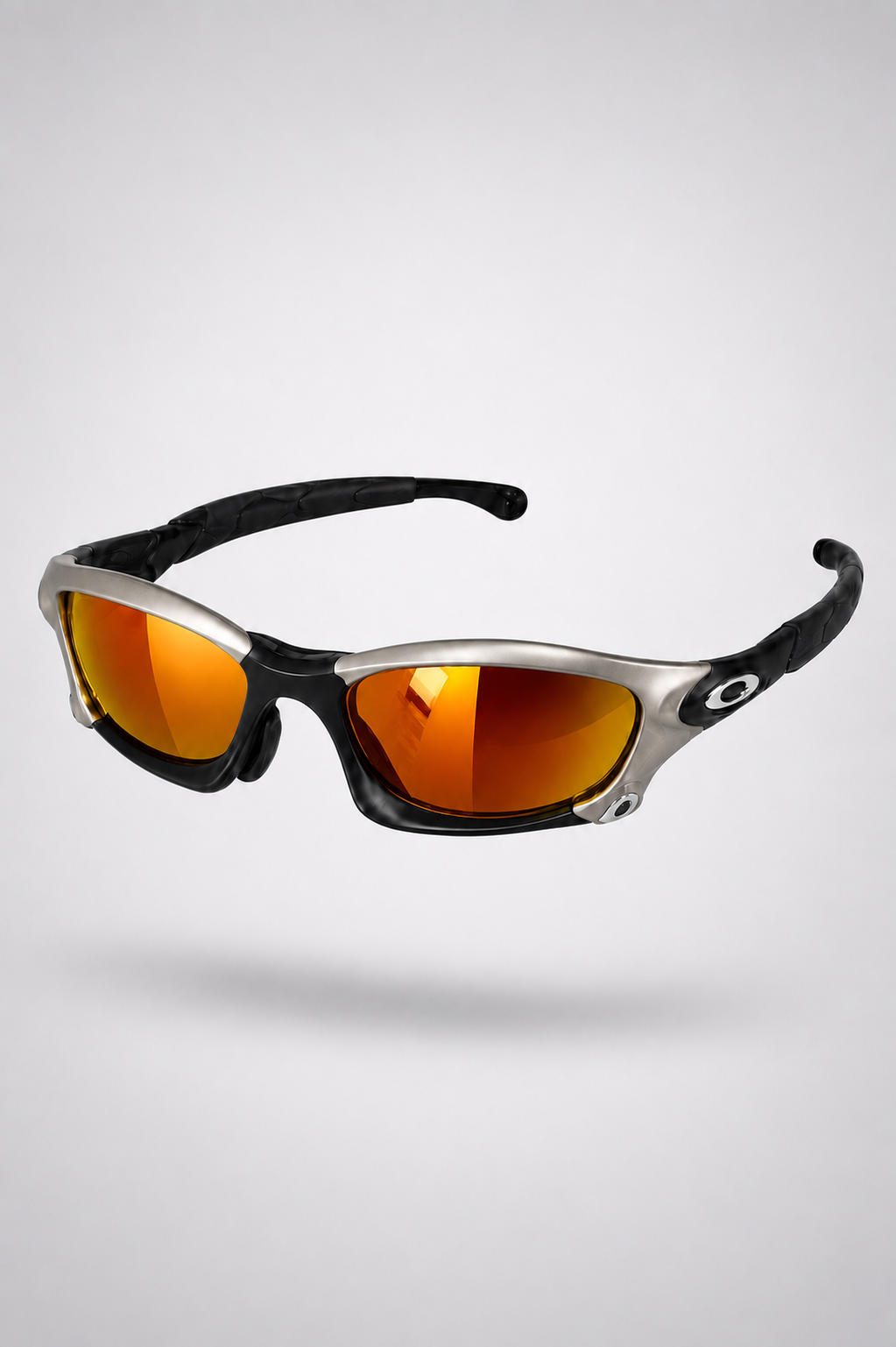 Oakley Splice Y2K — Silver / Fire Iridium — primary view
