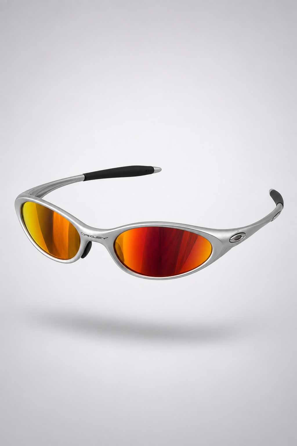 Oakley Eye Jacket Minute 1.0 — Silver / Fire Red