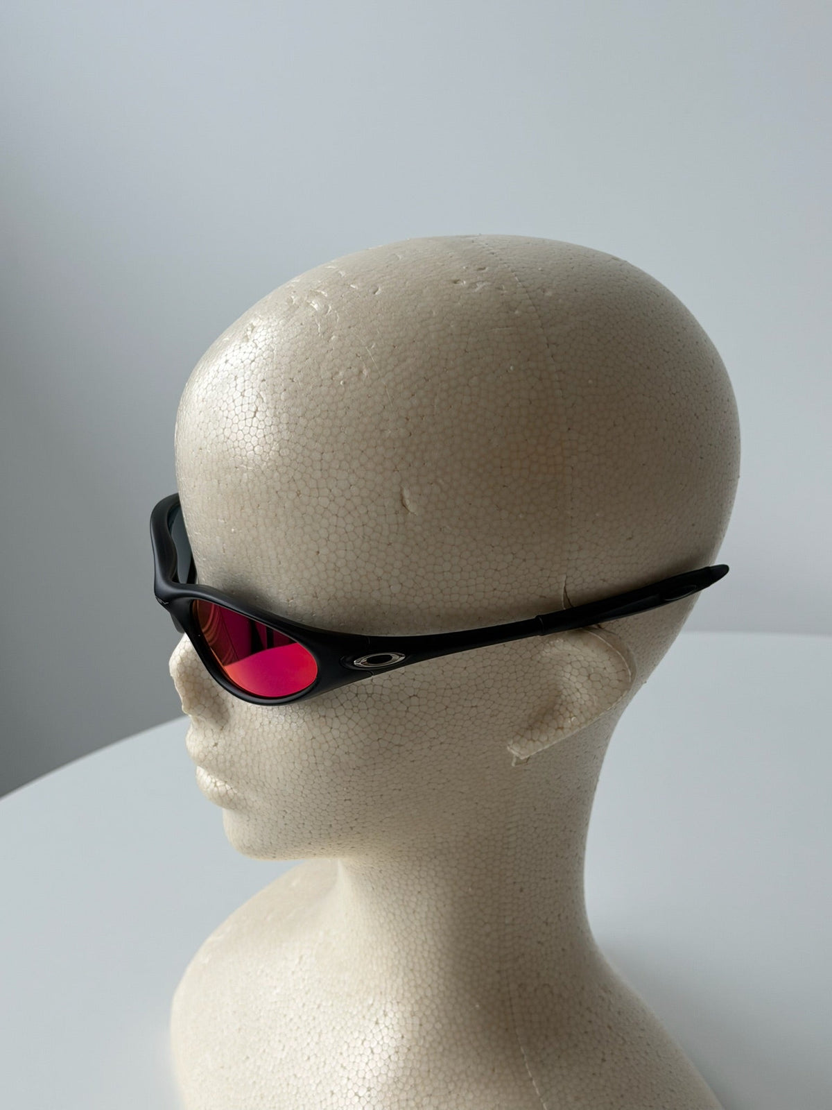 Oakley Eye Jacket Gen 1 Sunglasses – Matte Black / Fire Red — original product photo 3