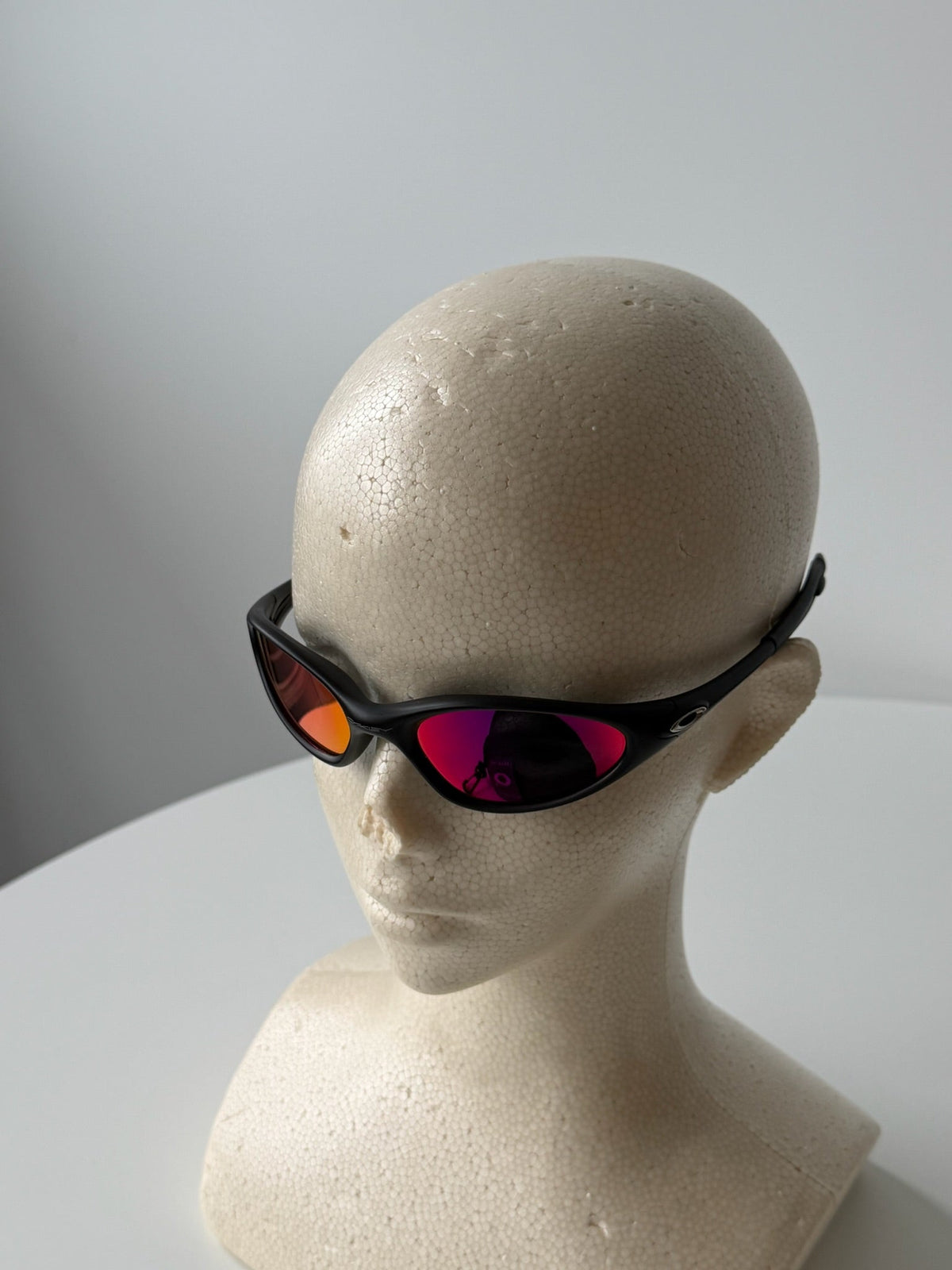 Oakley Eye Jacket Gen 1 Sunglasses – Matte Black / Fire Red — original product photo 4