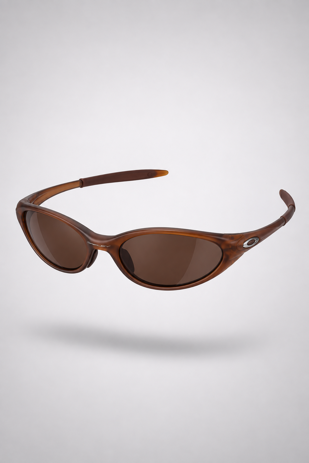 The full shape of Oakley Eye Jacket Minute 1.0 — Transparent Brown / Brown