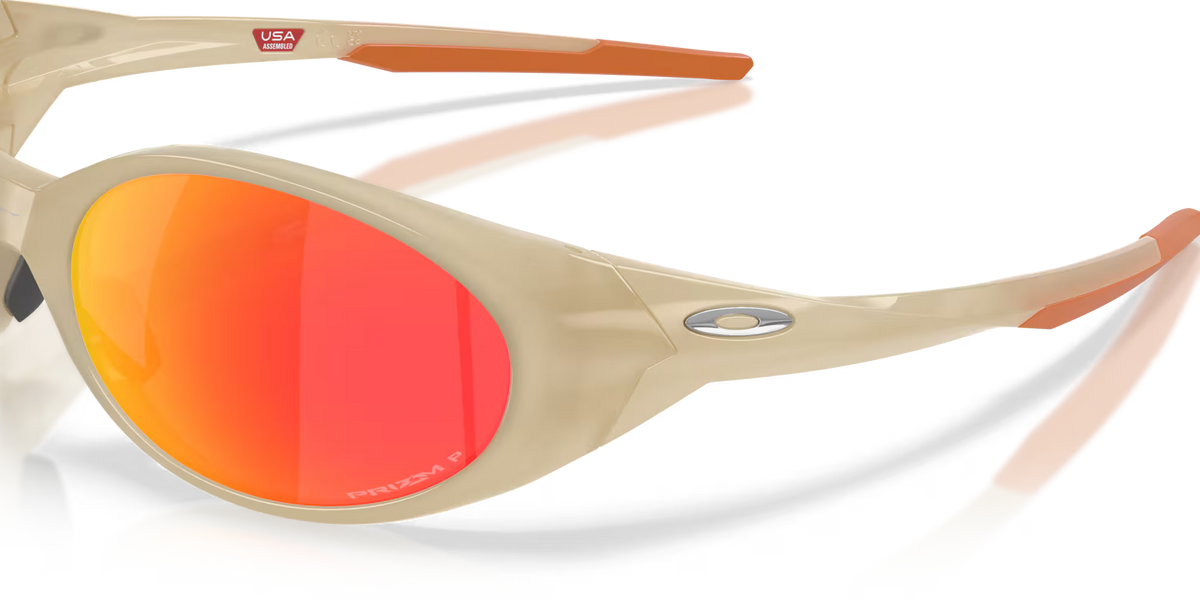 Oakley Eye Jacket Redux — Sandstorm / Prizm Ruby Polarized — official lens and temple detail