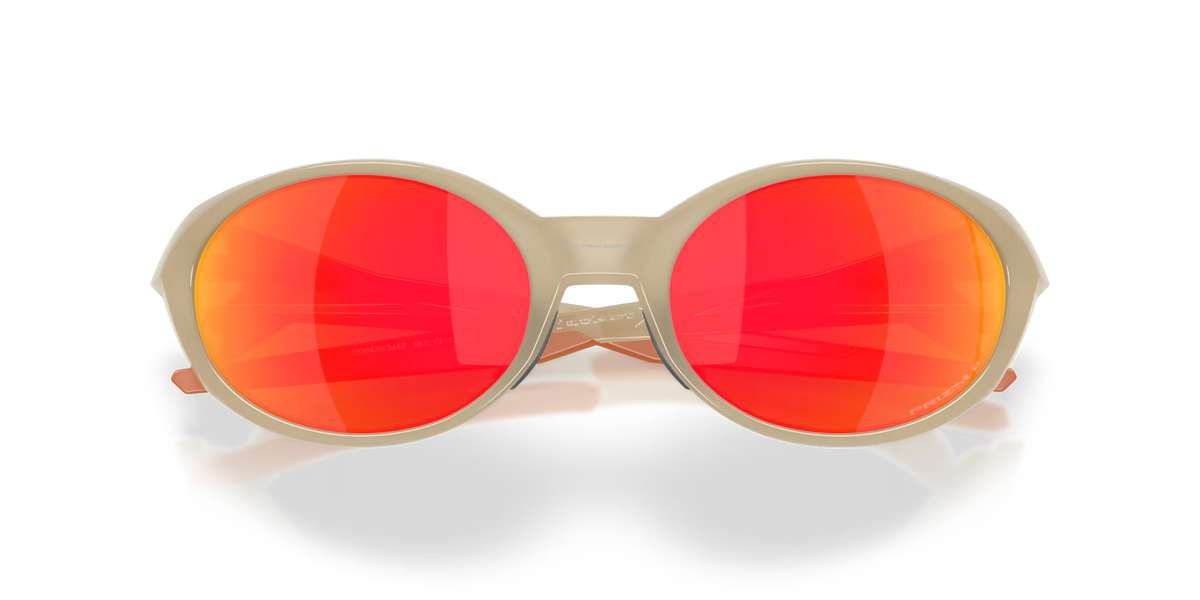 Oakley Eye Jacket Redux — Sandstorm / Prizm Ruby Polarized — official folded front view