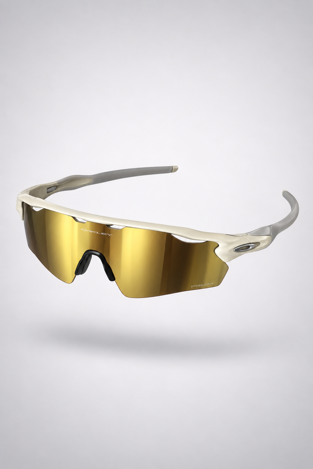 Oakley Radar EV Trail Shield — Chrome Gold, studio product view