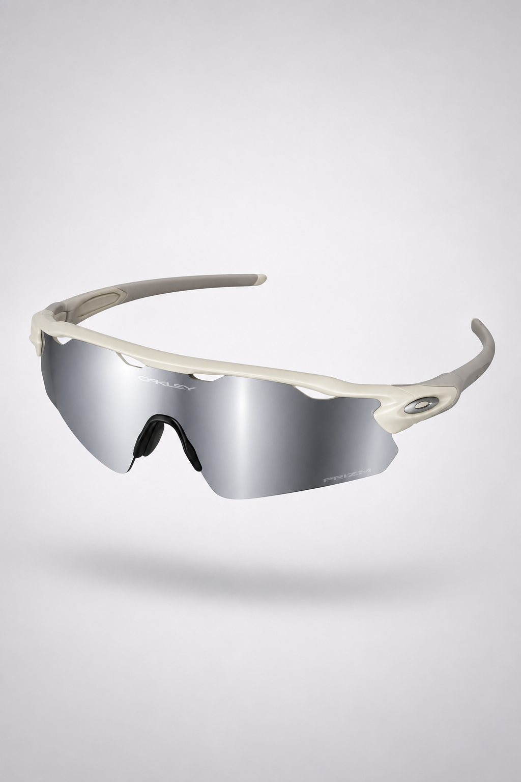 Oakley Radar EV Trail Shield — Mirror Silver, studio product view